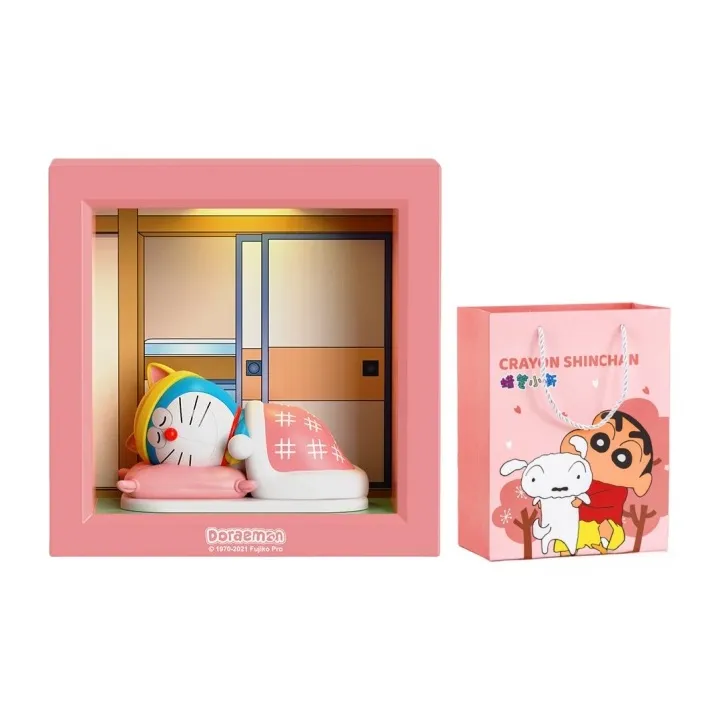 ROCK x Doraemon Sleeping Baby Commemorative Edition Photo Frame With Night Light Chibi Figures