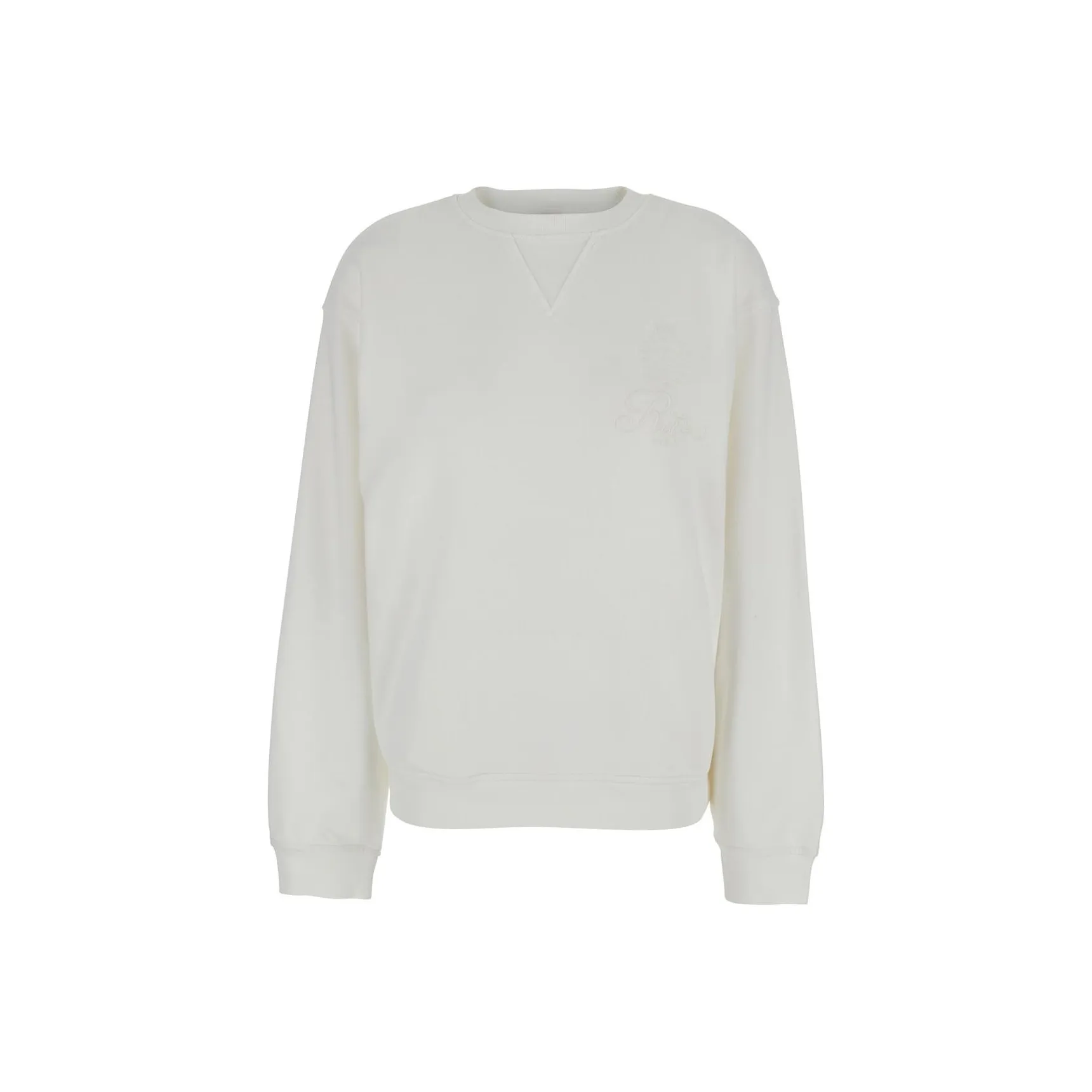 FRAME X Ritz Paris Embroidered Crewneck Sweatshirt