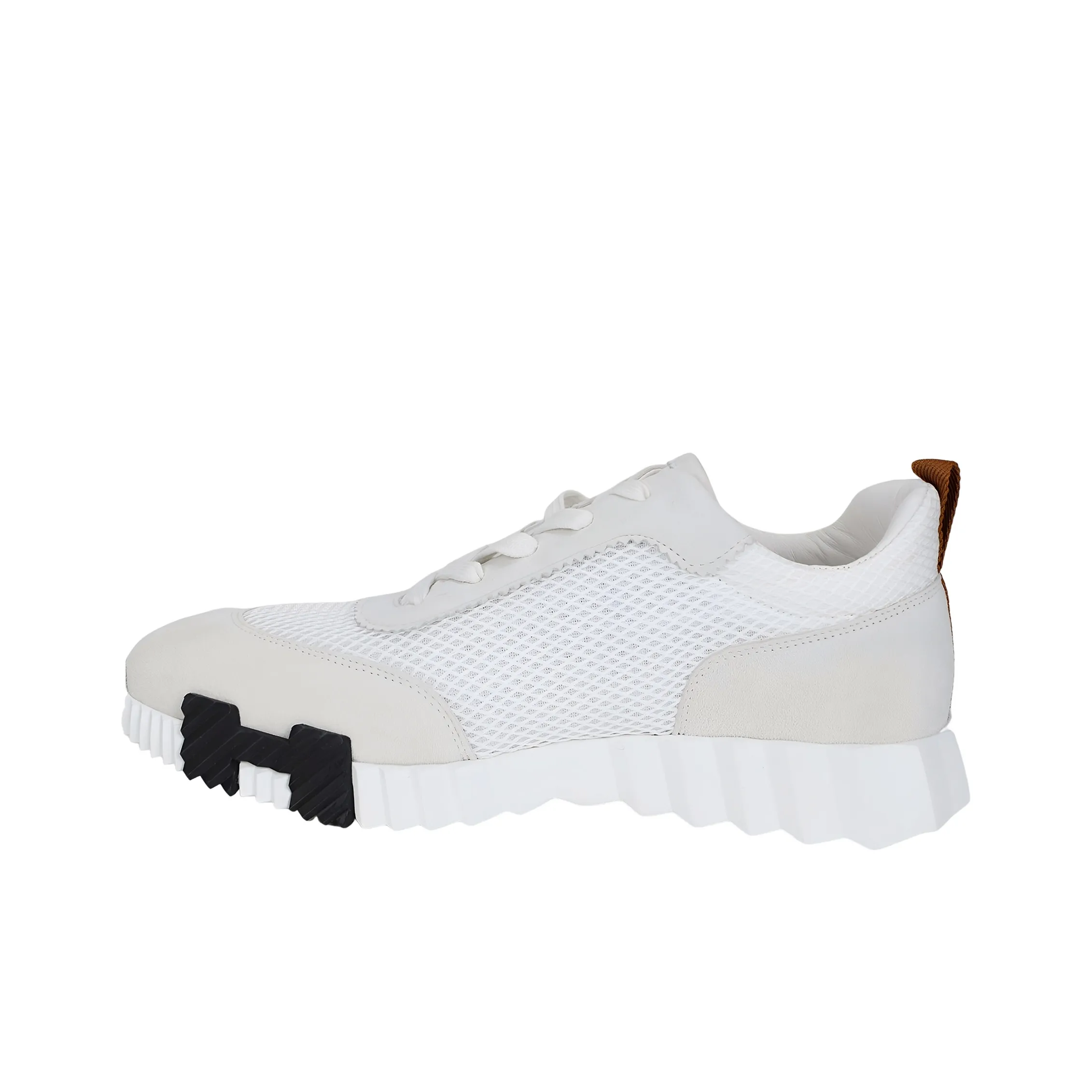 HERMES Bouncing Low Top Casual Shoes Men's White