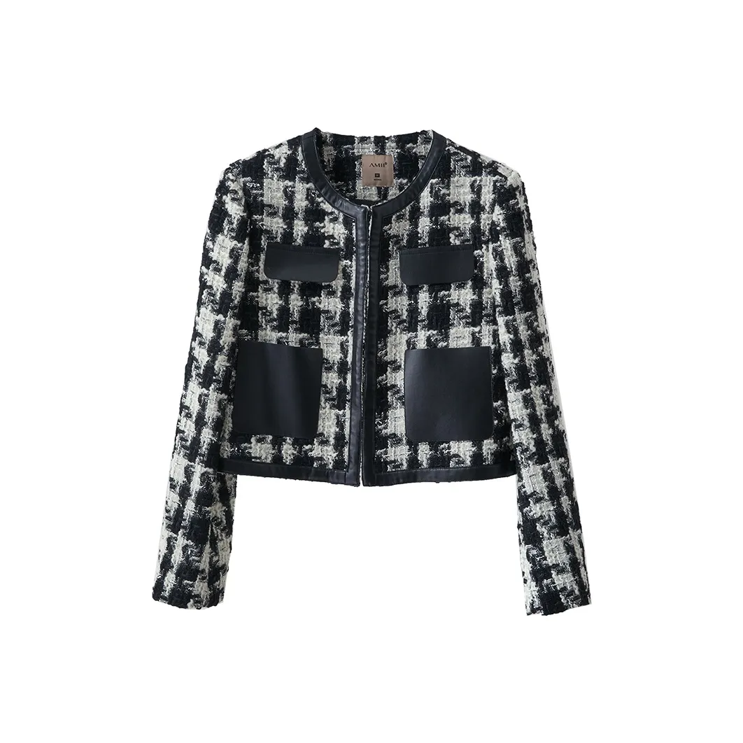 AMII Jackets & Coats Women's Black White Plaid