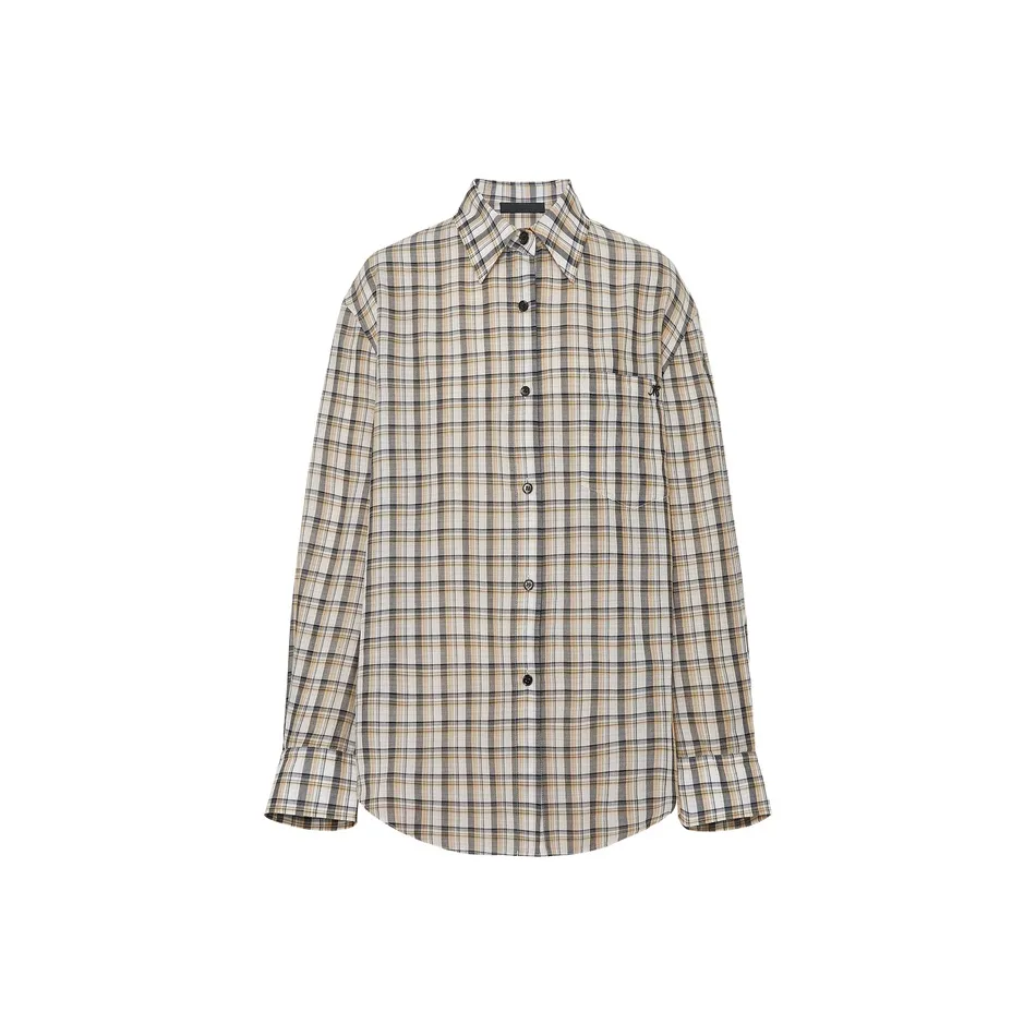 MOCO Рубашка Женская Светло-Верблюжья Клетка