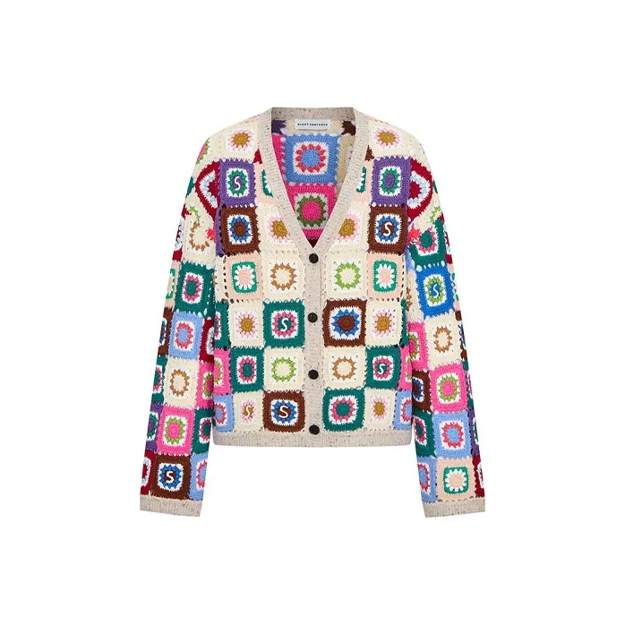 Short Sentence Knitwear Women's Multicolor Hook Flower Multicolor
