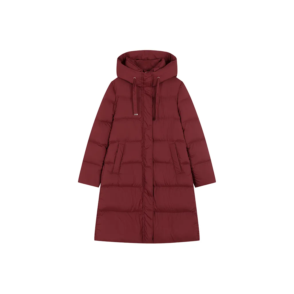 Mo Han Yi Mei Пуховик Женские Бордовый