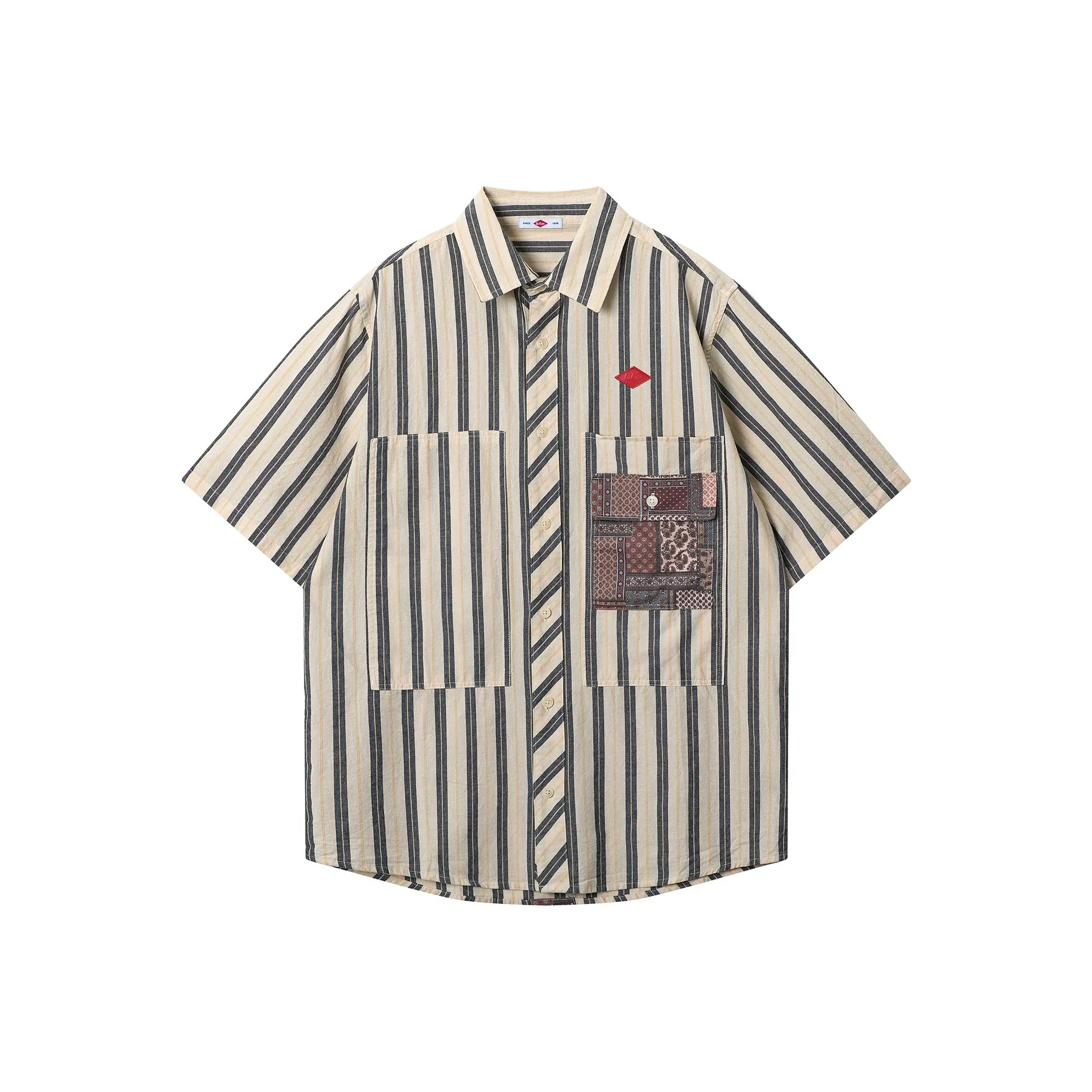 Lee Cooper Мужские рубашки с абрикосовыми полосами