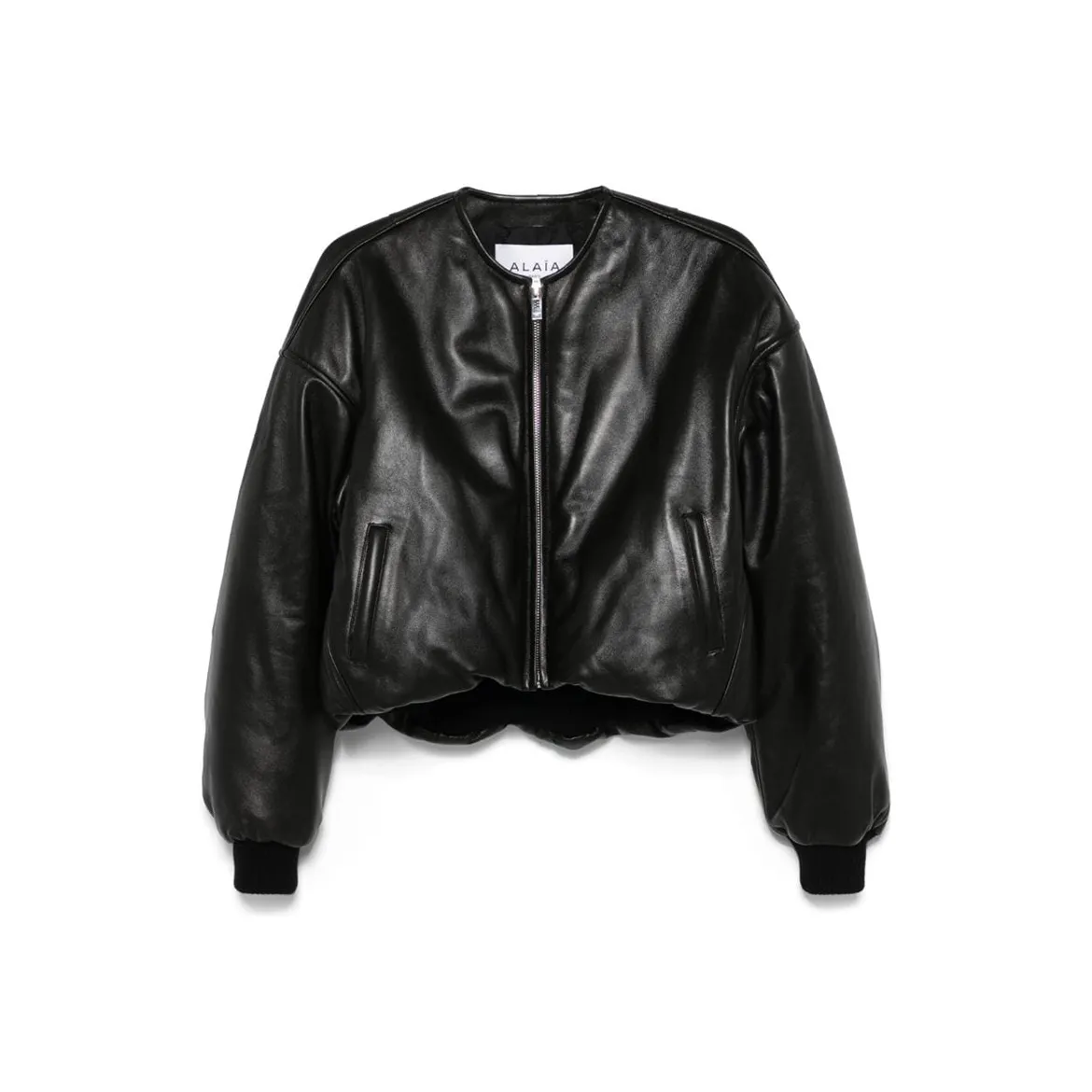 Alaïa Leather Bomber Jacket