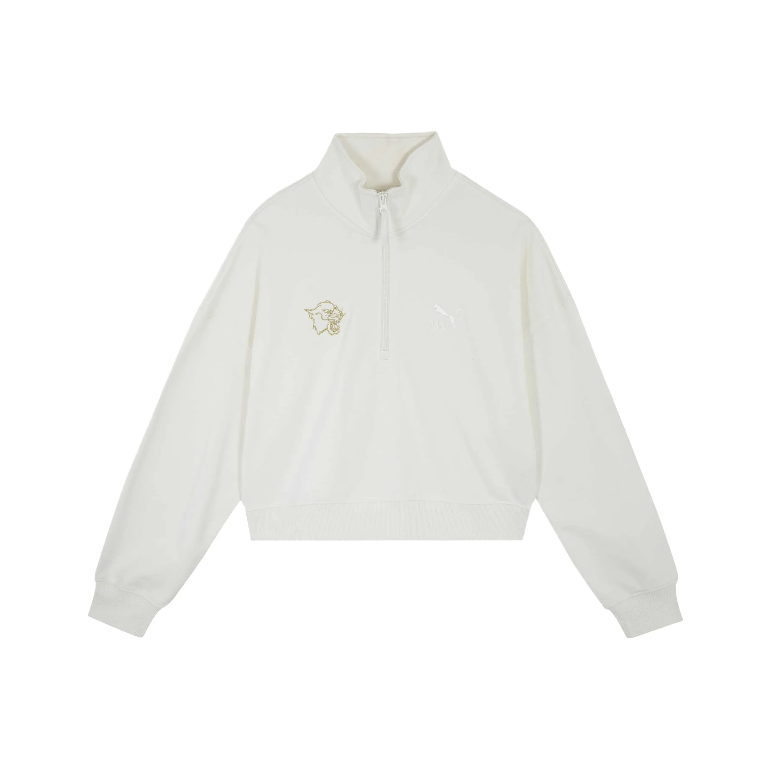 PUMA Crew TR PUMA BZ CC HALF ZIP Sweatshirt Women's White