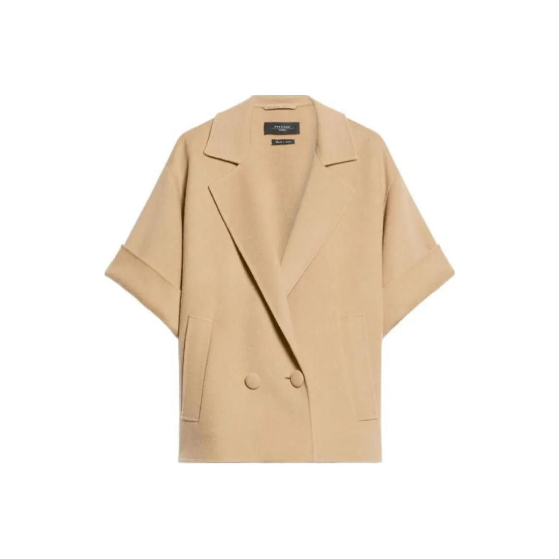 MaxMara Navarra Collection Short Wool Coat Women's Beige