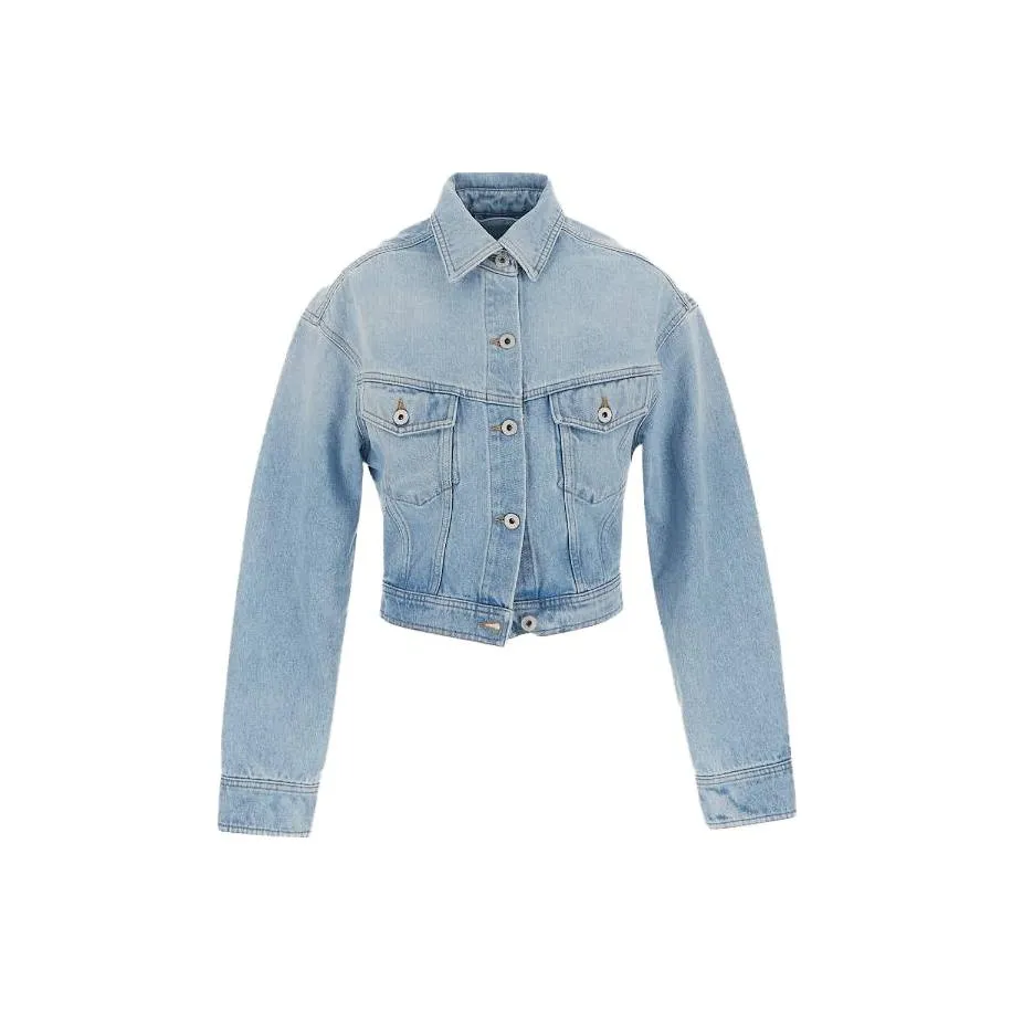 OFF WHITE Cropped Denim Jacket