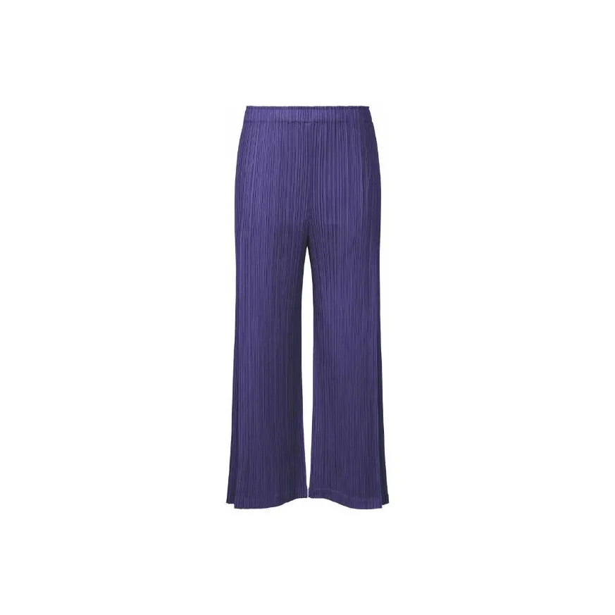 PLEATS PLEASE ISSEY MIYAKE FW22 Knitted Sweatpants Women's Purple