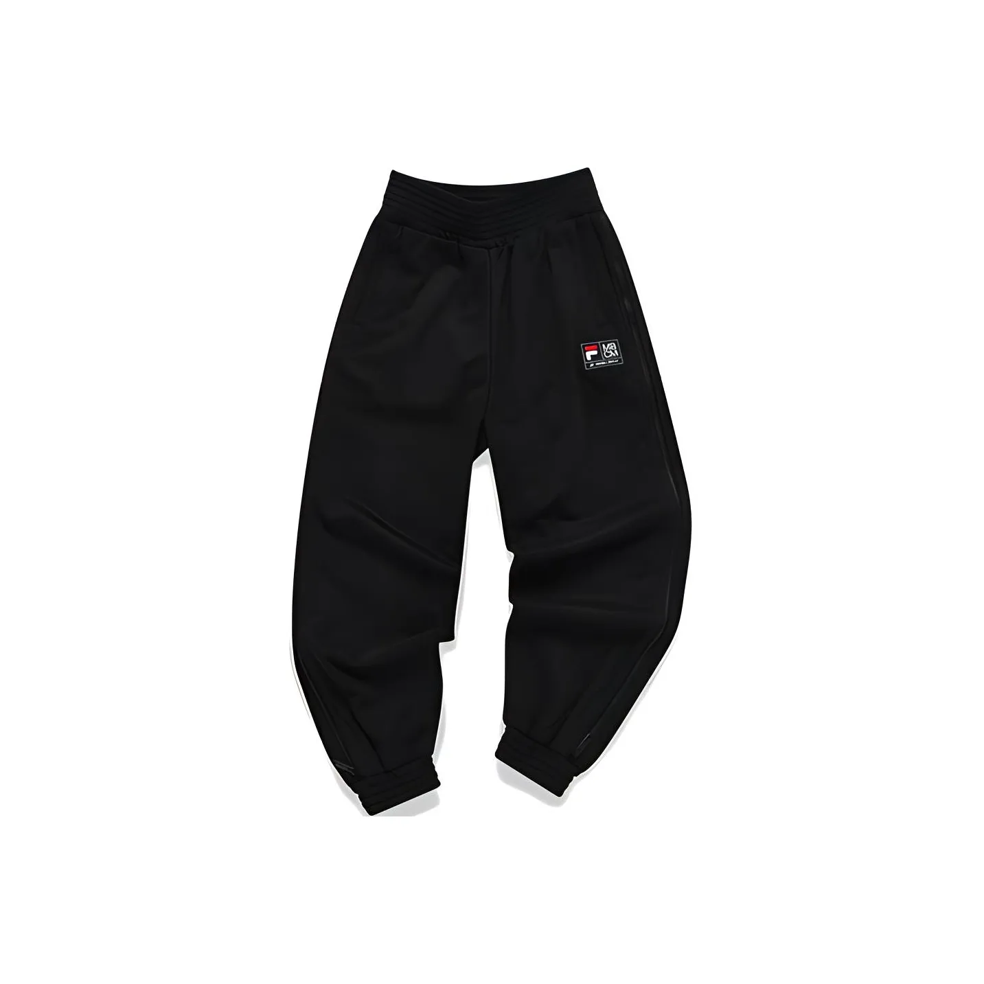 FILA FUSION Marcelo Burlon collaboration Collection Темно-черные женские вязаные тренировочные брюки