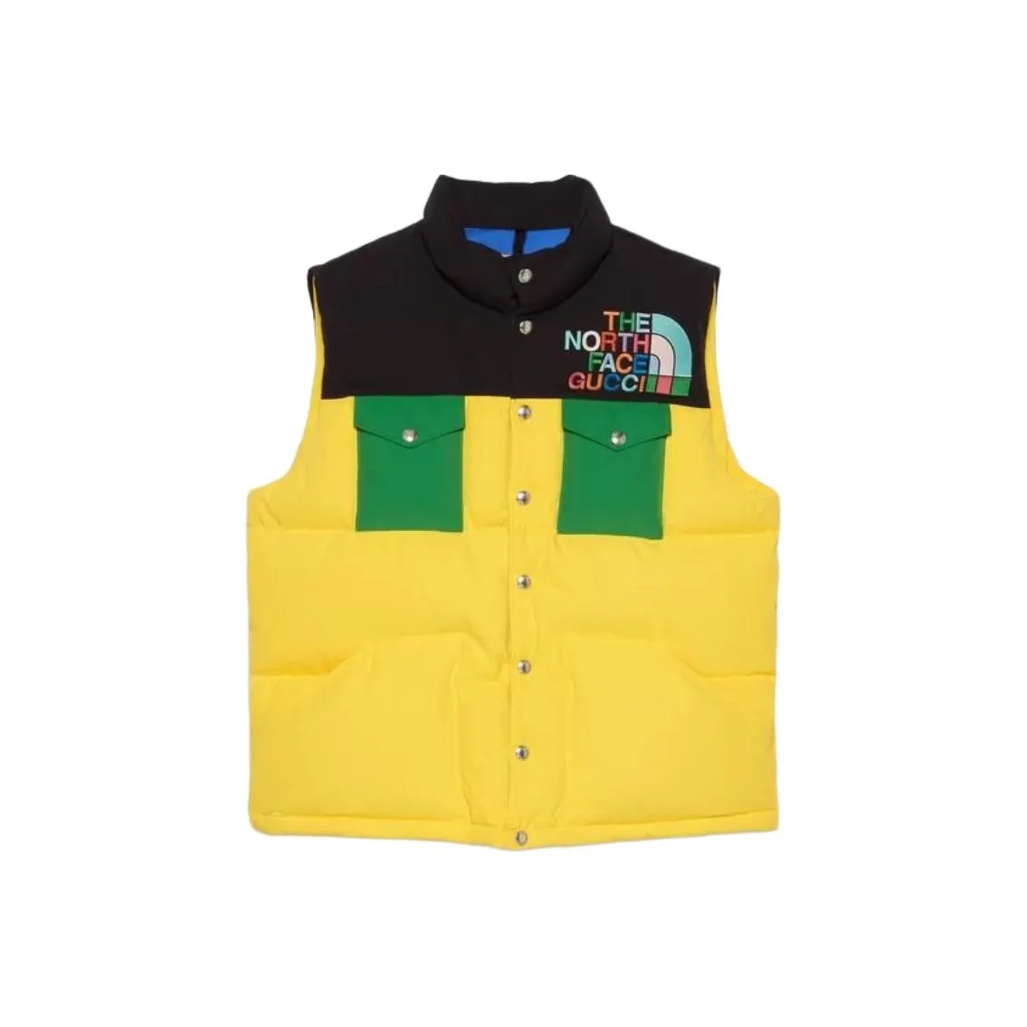 GUCCI X The North Face Down Vest Yellow/Black/Green