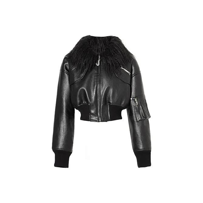JYOSEI Черные Женские Кожаные Куртки