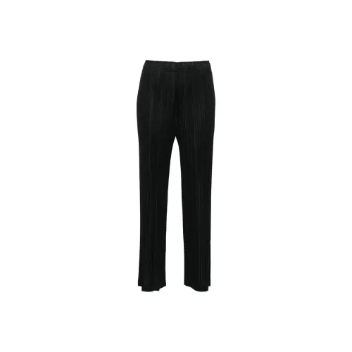 PLEATS PLEASE ISSEY MIYAKE Черные Женские Повседневные Брюки