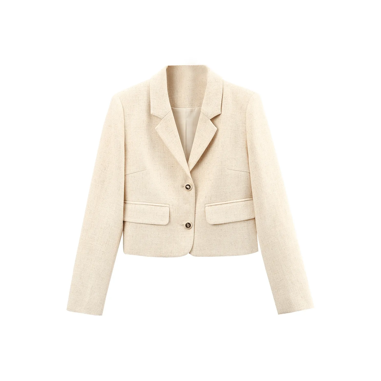 A paradise for awakening Cropped Coats Women's Oat