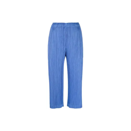 PLEATS PLEASE ISSEY MIYAKE Синие Женские Повседневные Брюки