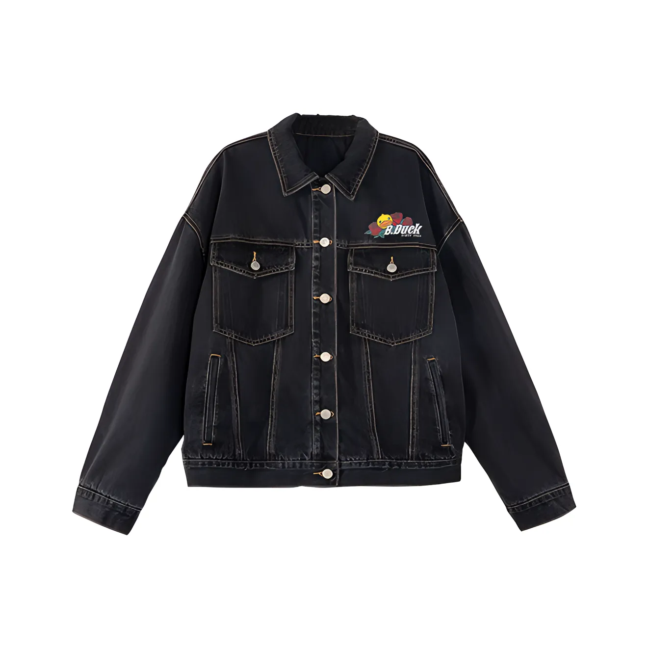 B.Duck Denim Jacket Women's Black Gray