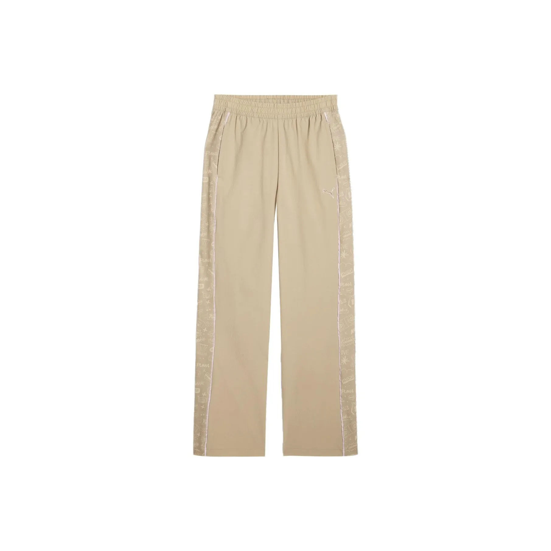 PUMA x SOPHIA CHANG Коллаборация AOP Широкие брюки Повседневные брюки Женские Светло-коричневый