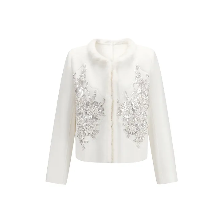 CHICHY CHICHY Size Sister Series Coats Women's Ecru