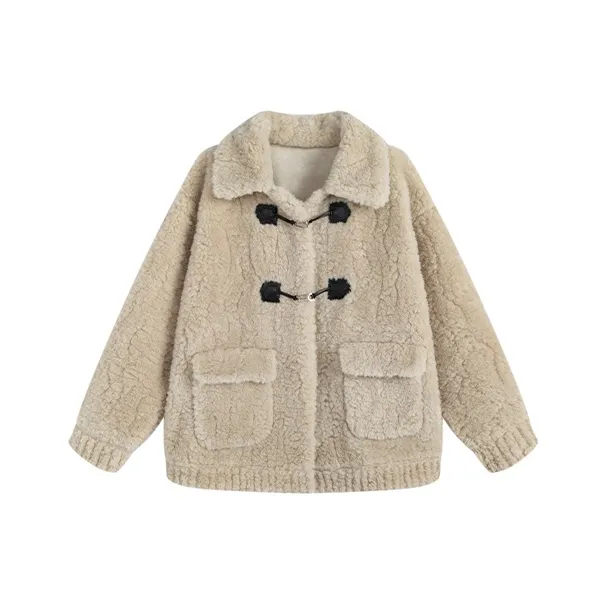 KING PRINCE Бархат Feel Пальто Женские Кофе