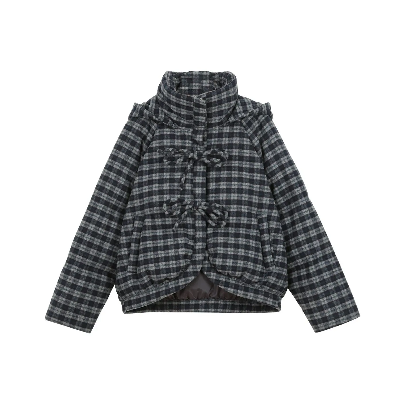 Omont Down Jacket Women's Dark Blue Plaid