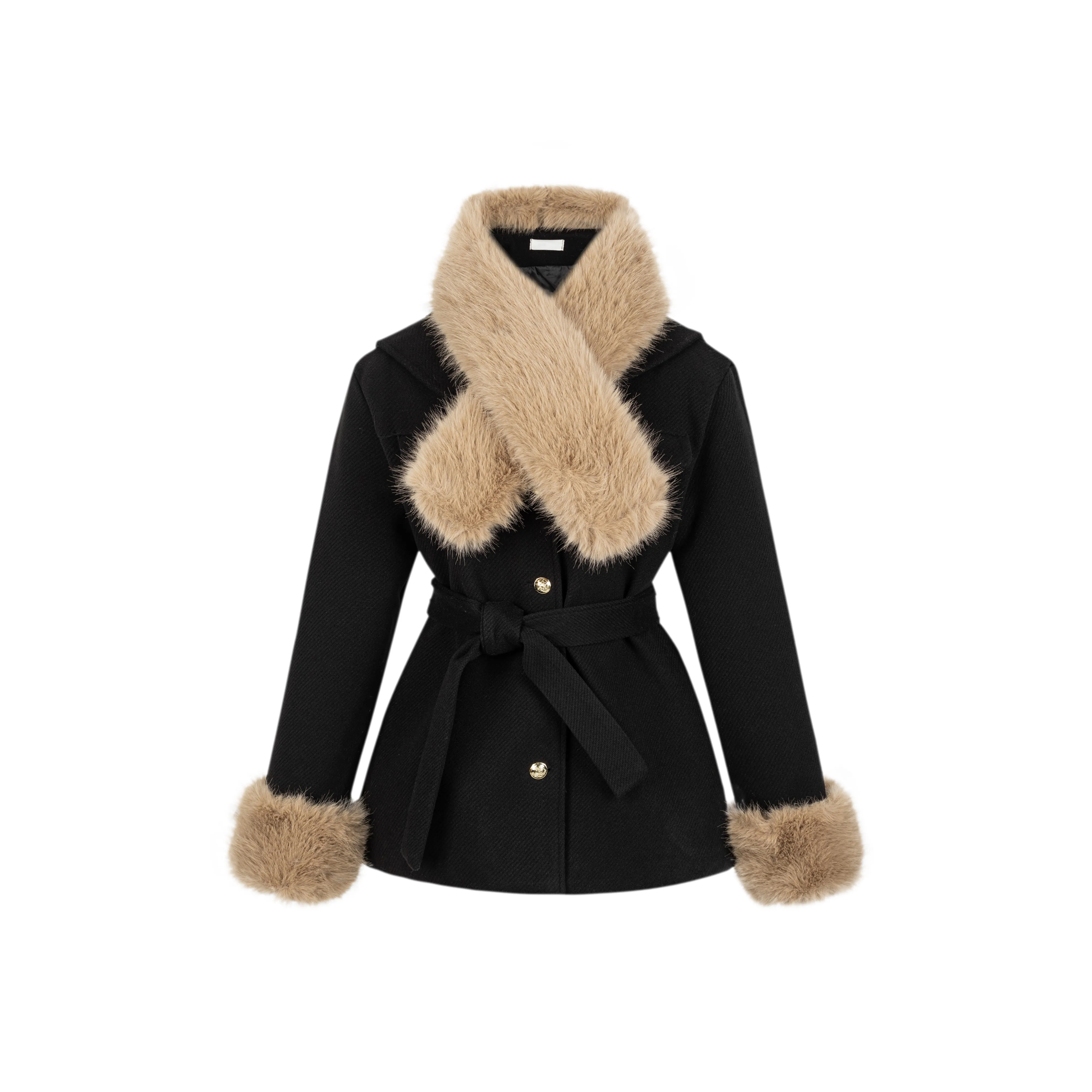 UPNANAWANG Velvet Jackets Women's Black