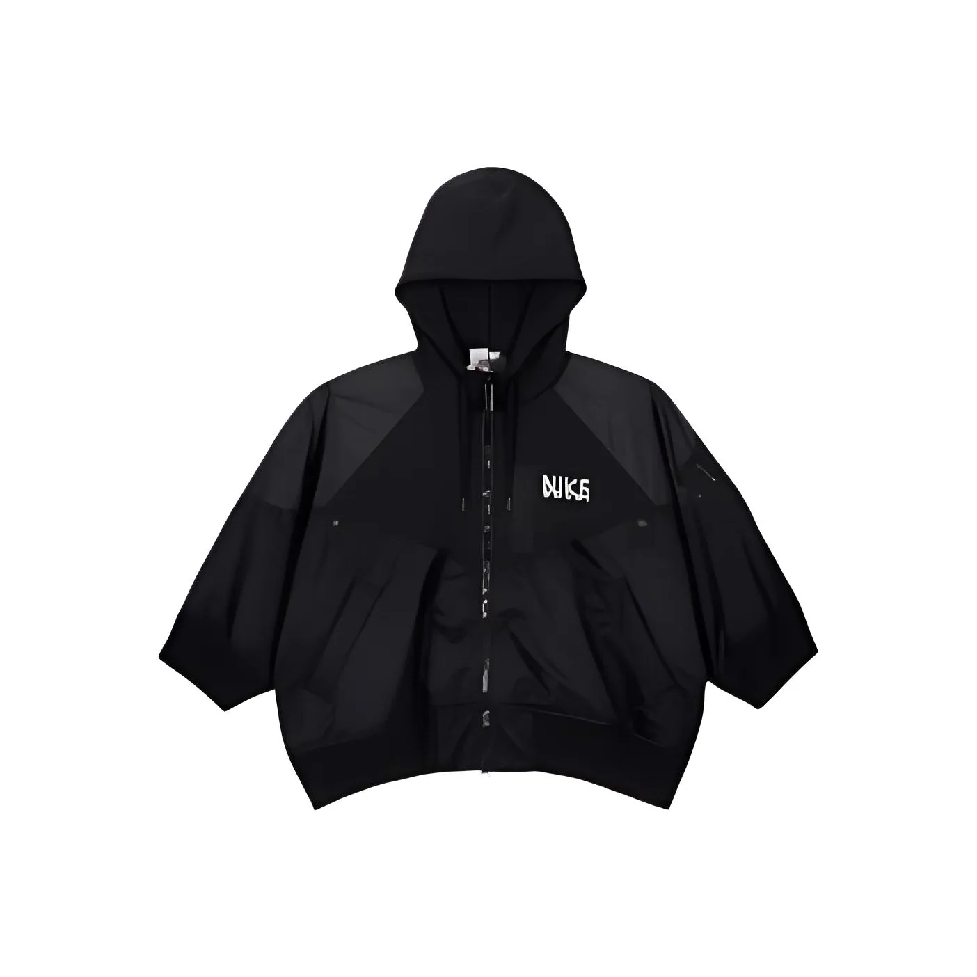 Nike X Sacai Women'ss Full Zip Hooded Jacket Black