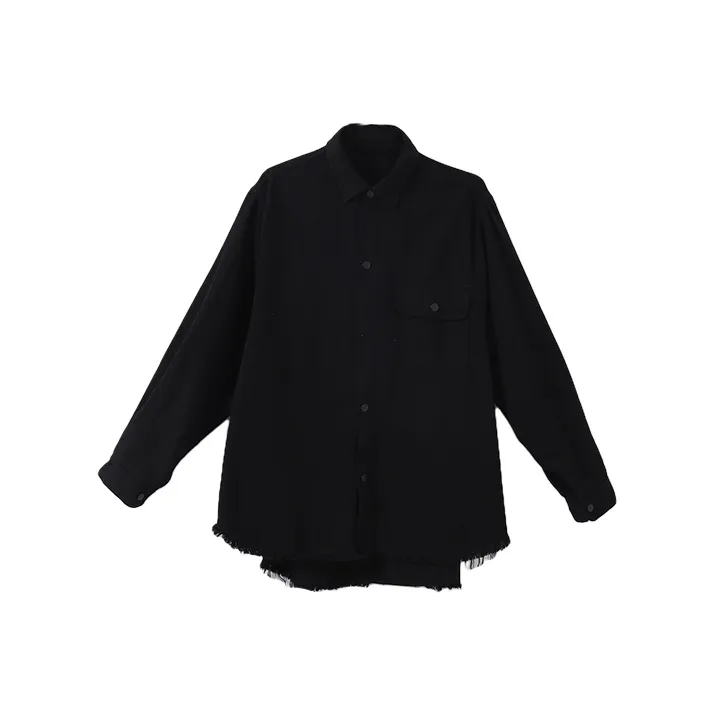 YUMOMO STAR Loose Fit Denim Jacket Women's Black