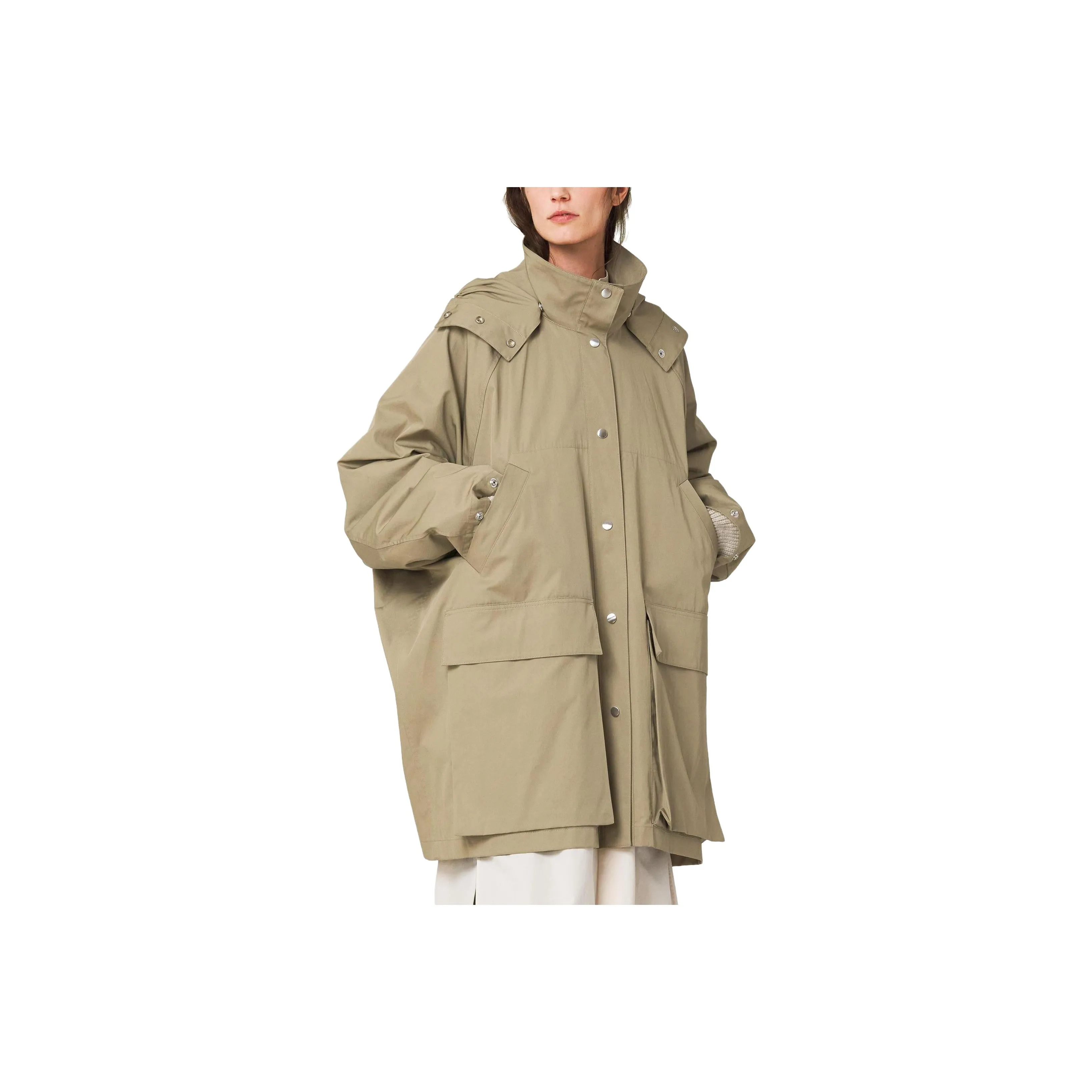 Lemaire Raincoat With Detachable Hood 'Beige'