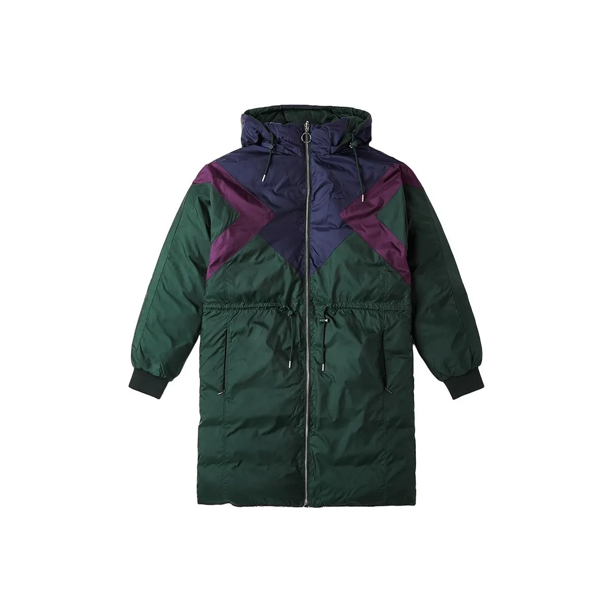 LACOSTE Пуховик Женский Темно-зеленый Темно-синий