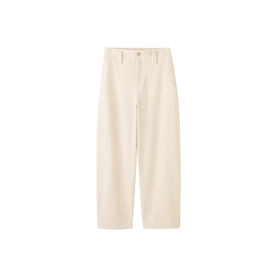 COMMON VALUE 'Riverbank La Jetee' Casual Pants Women's Linen Beige
