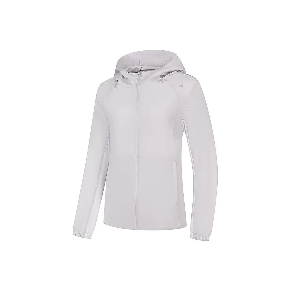 QIAODAN Тренчкот Женский Утренний Серый Джордан Белый