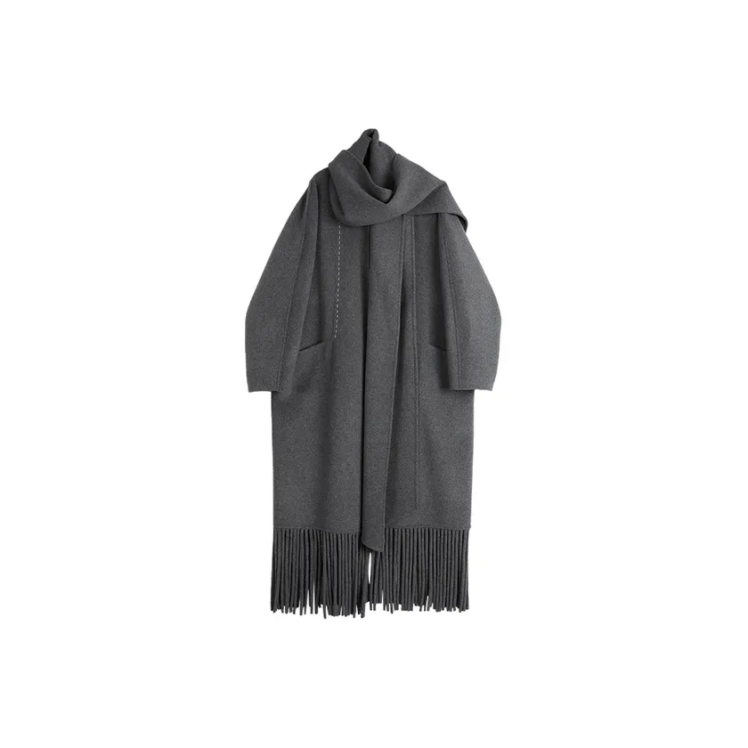 ELLE Средне-серый Женское Пальто