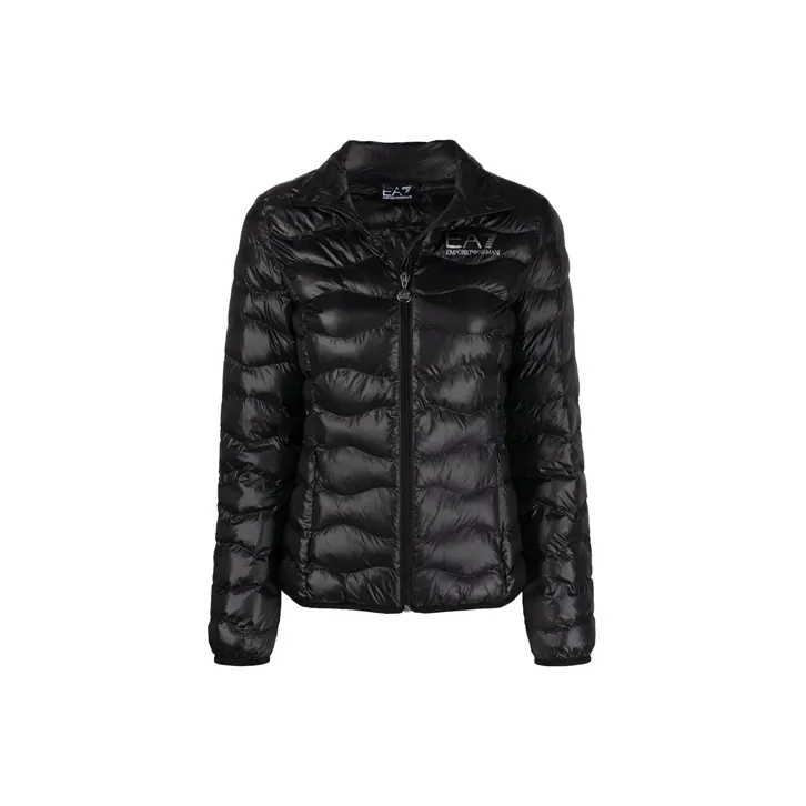 EMPORIO ARMANI EA7 Хлопковый пуховик женский черный