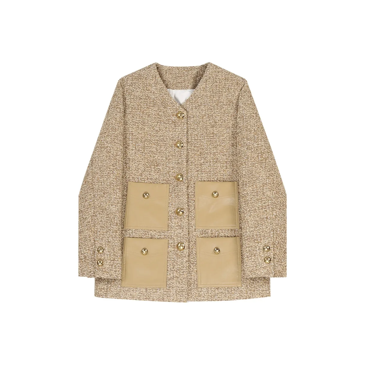 PAZZO с кожаными вставками Fragrant дизайн Sensual кожа карман маленький Chloé куртка женский