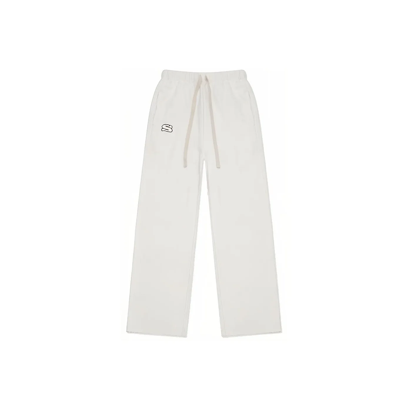 SMFK Knitted Sports Pants Women's Snow Mountain White