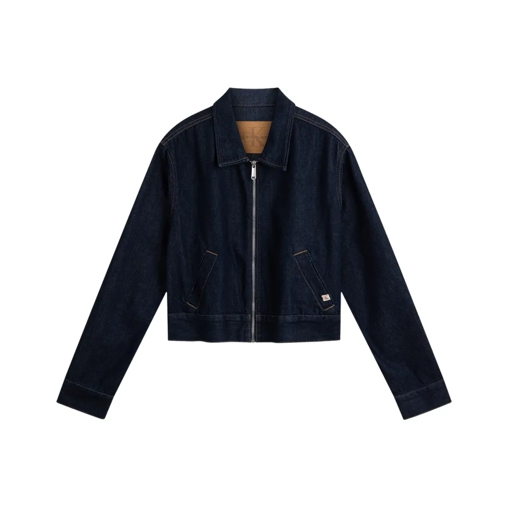 CALVIN KLEIN Denim Jacket Women's Denim Dark Blue