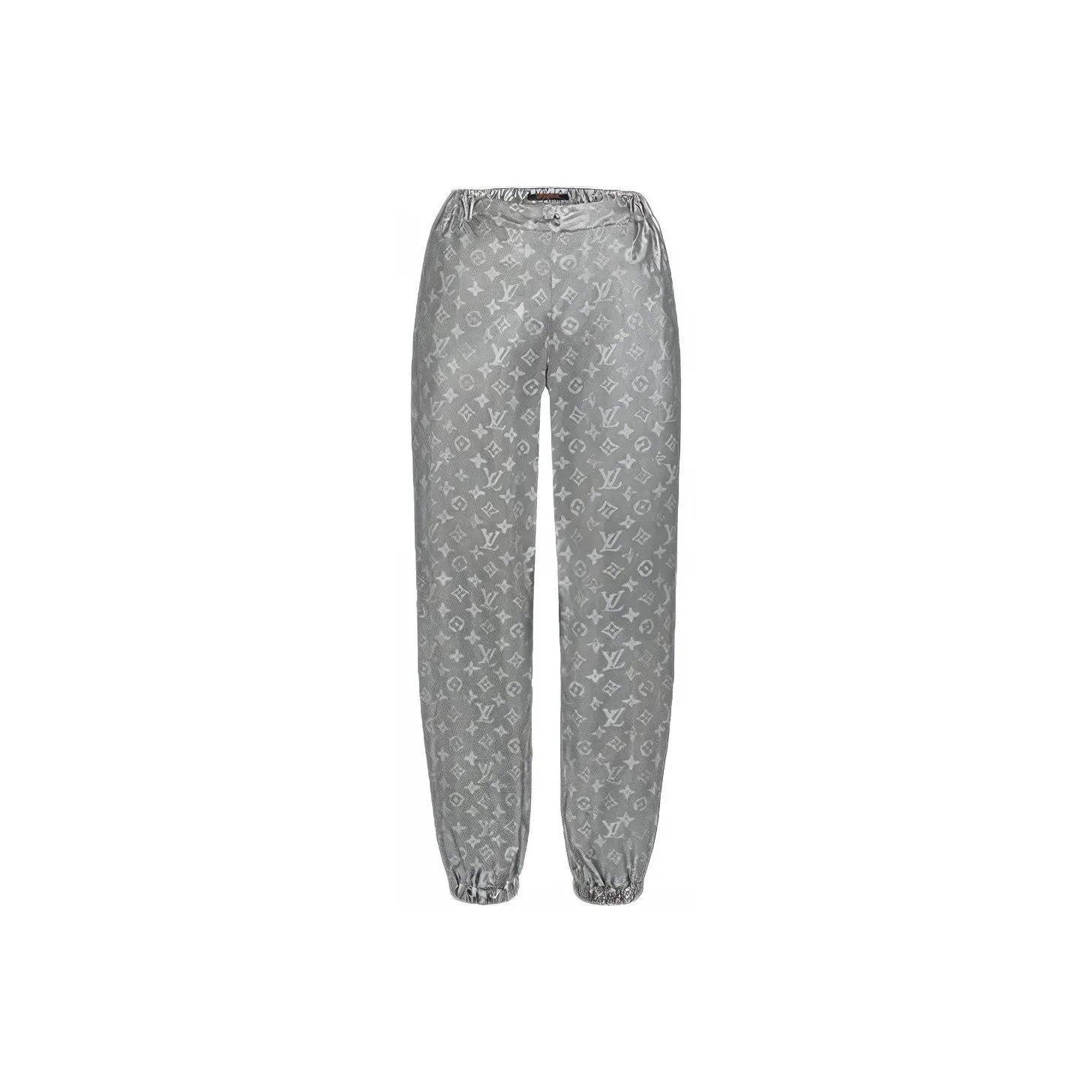 LOUIS VUITTON Knitted Sports Pants Women's Silver