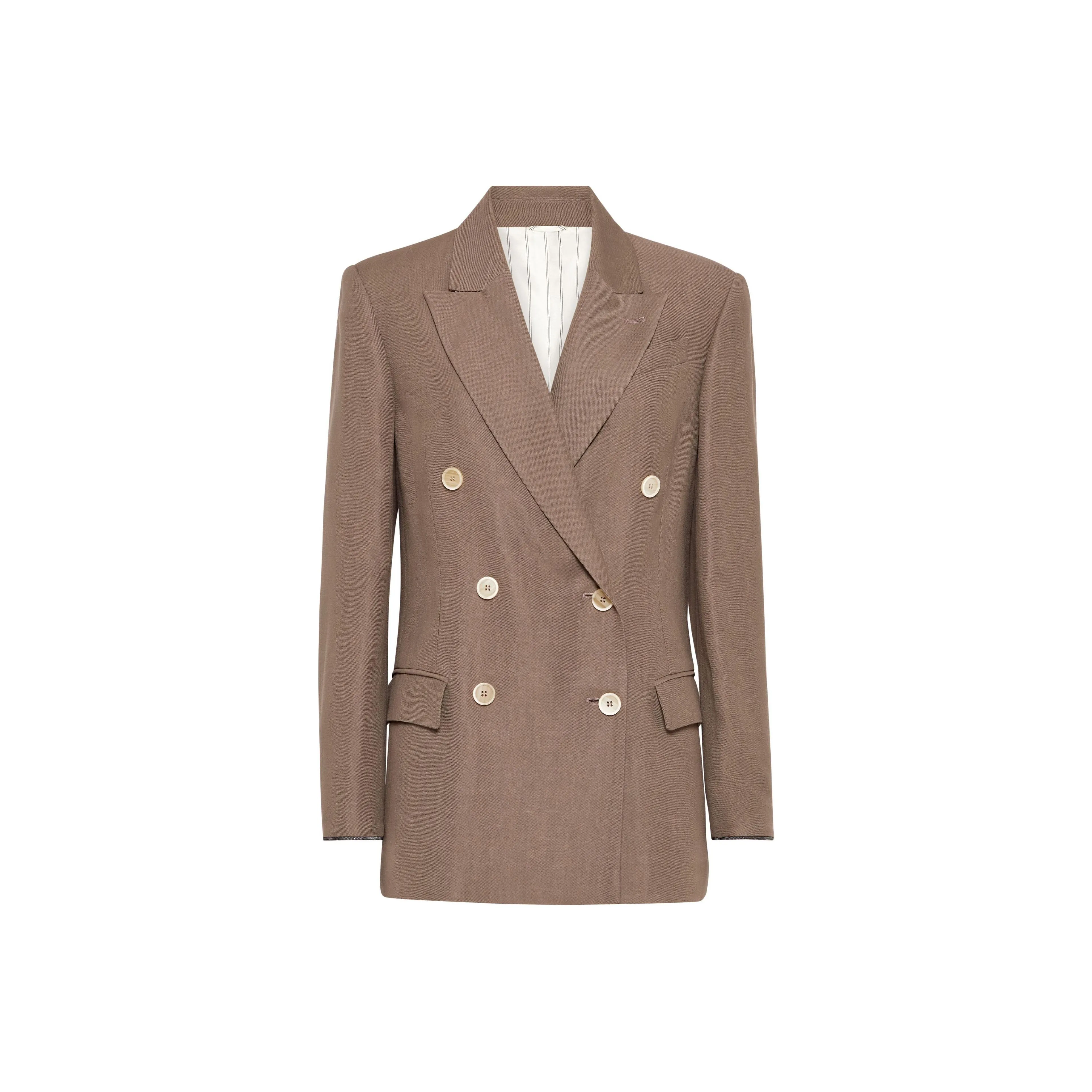 Brunello Cucinelli Shiny Cuff Twill Jacket