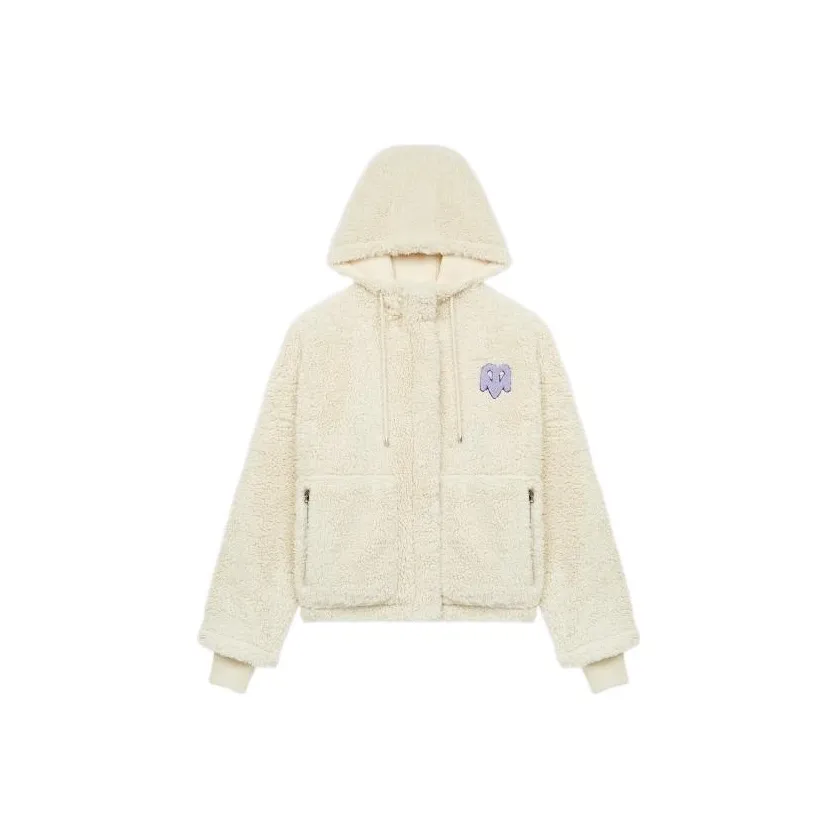 Maje Cropped Coats Women's White