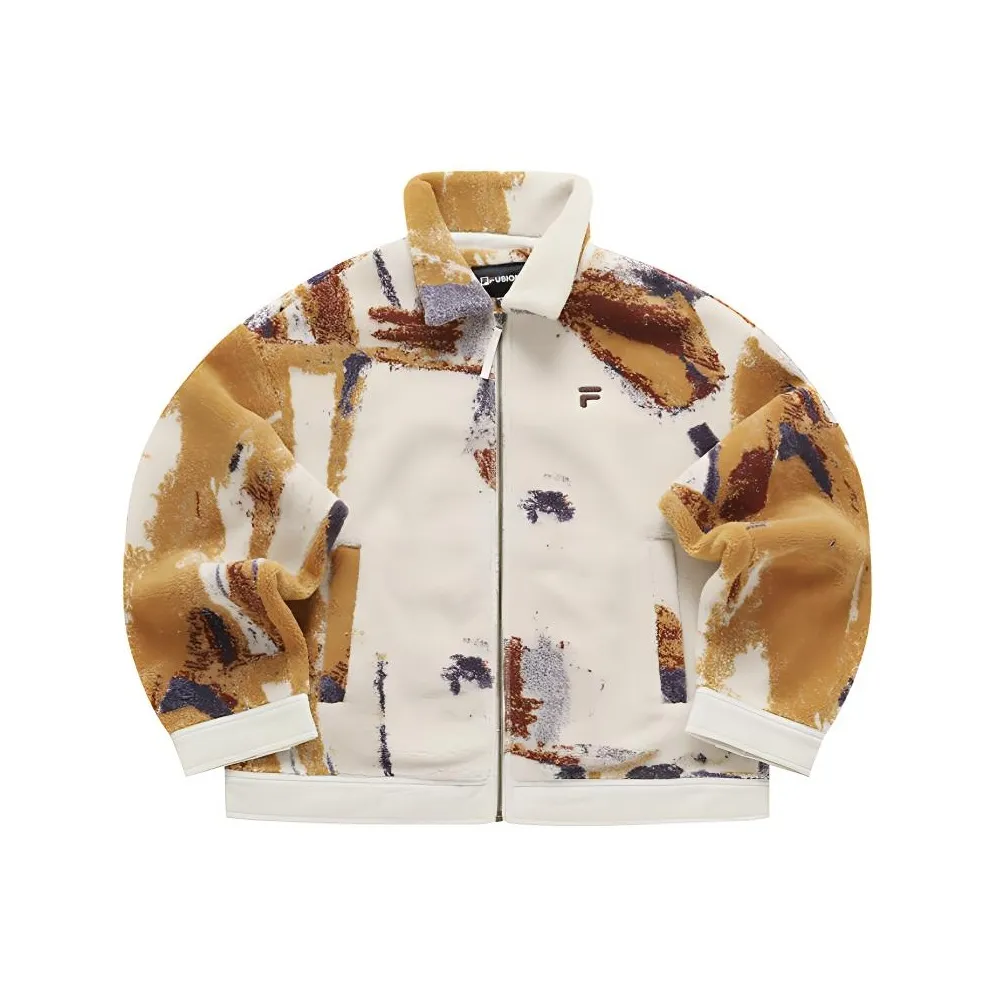 FILA FUSION Velvet feel Coat Women's Gray Wheat