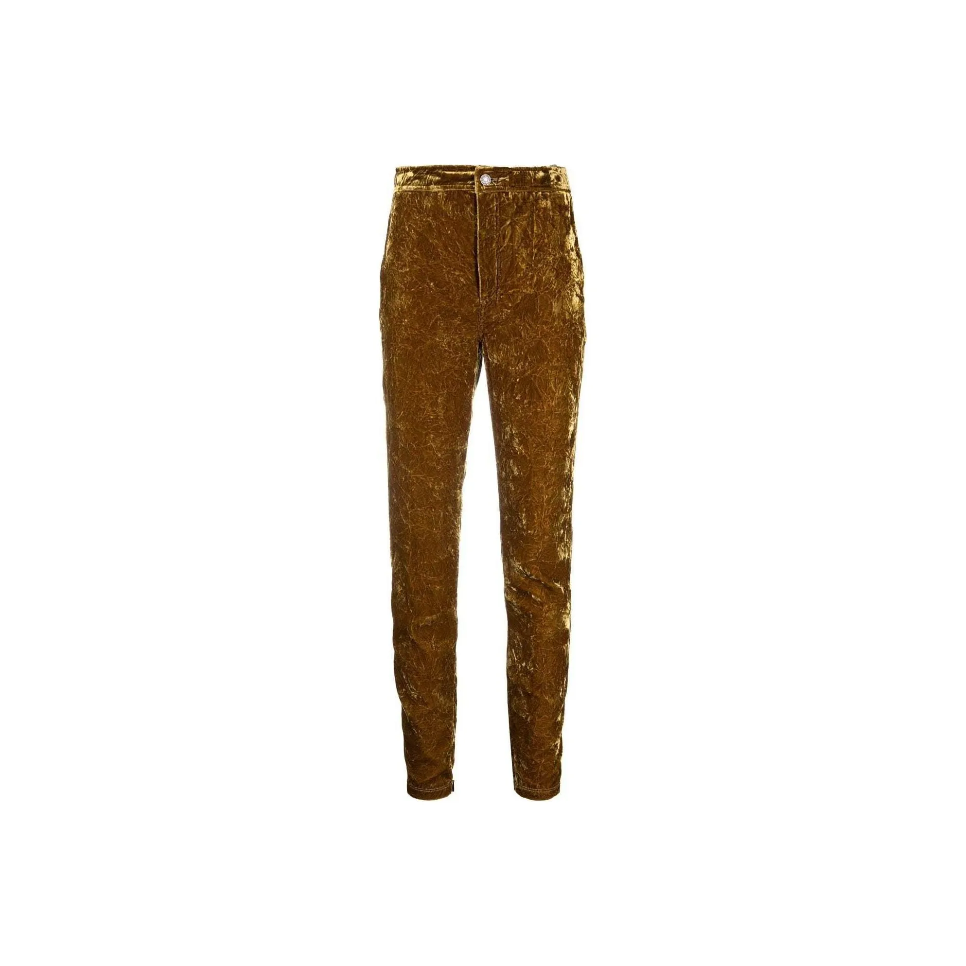 SAINT LAURENT Velvet effect Slim cut Trousers