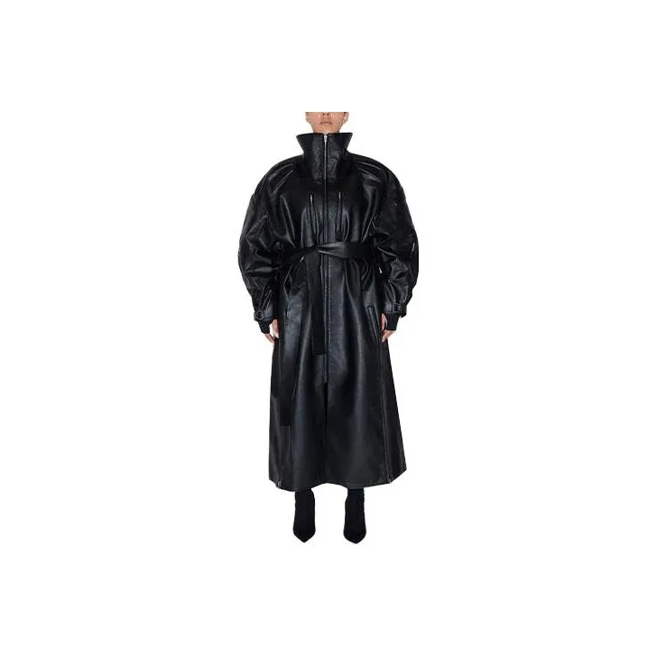 Khy By Kylie Jenner Faux Leather Trench Black
