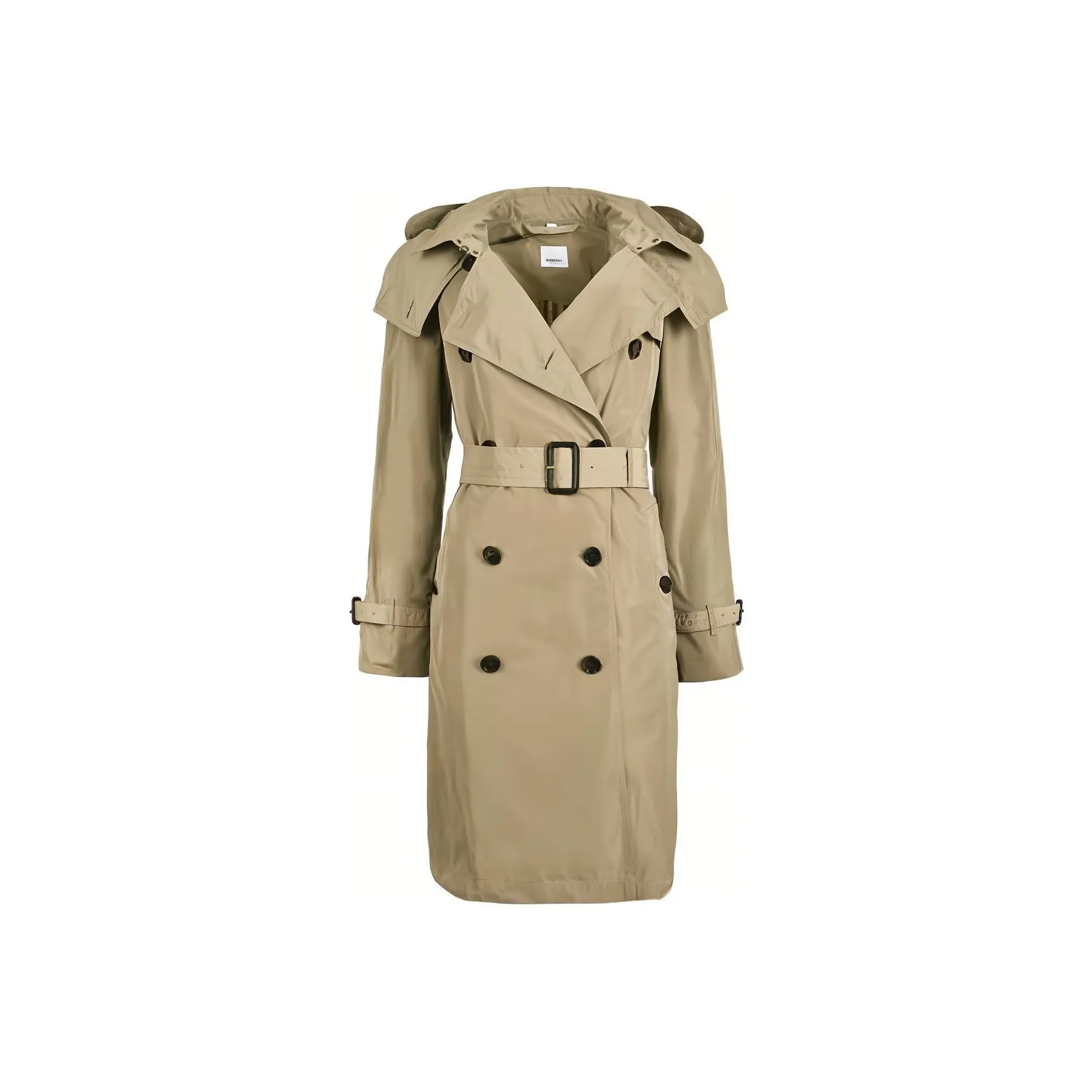 Burberry Women's Amberford Hooded Shell Trench Coat Beige