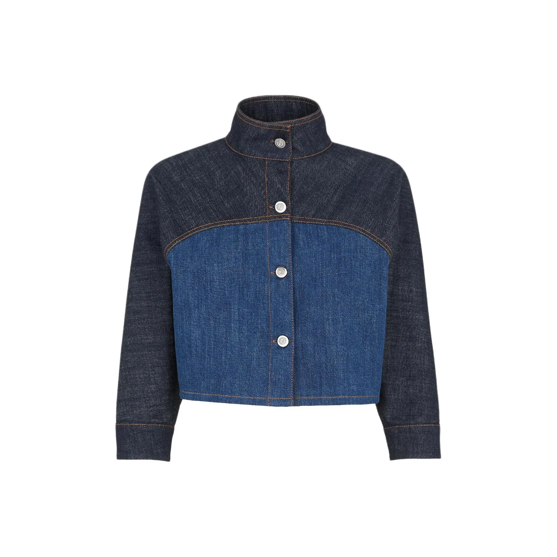 FENDI Panelled Cropped Denim Jacket