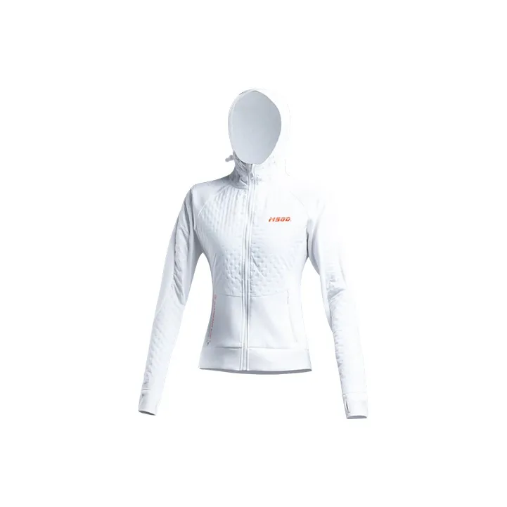 Monster Guardians Буква Однотонный С капюшоном Хлопковый пуховик Женский Слоистый Облака Белый