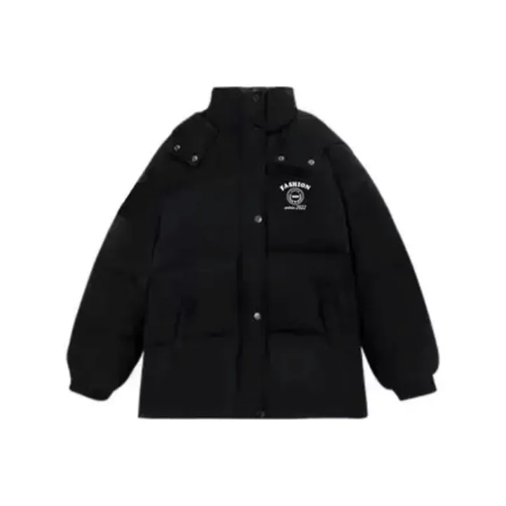 LOKUINTUS Puffer Jackets Women's Black Cropped
