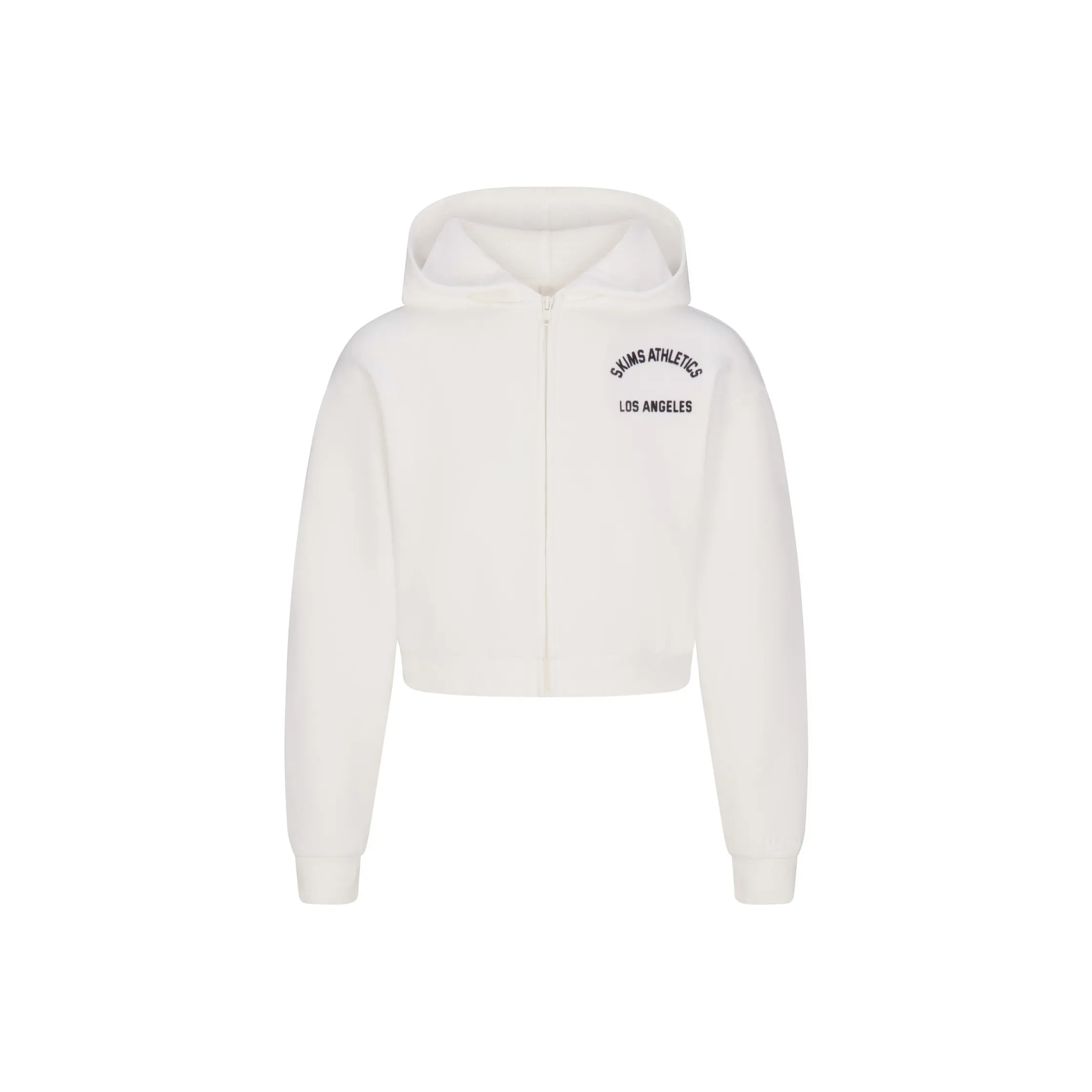 SKIMS SS25 COTTON FLEECE SHRUNKEN ZIP UP HOODIE Sweatshirt Women's GRAPHIC/Marble Pattern