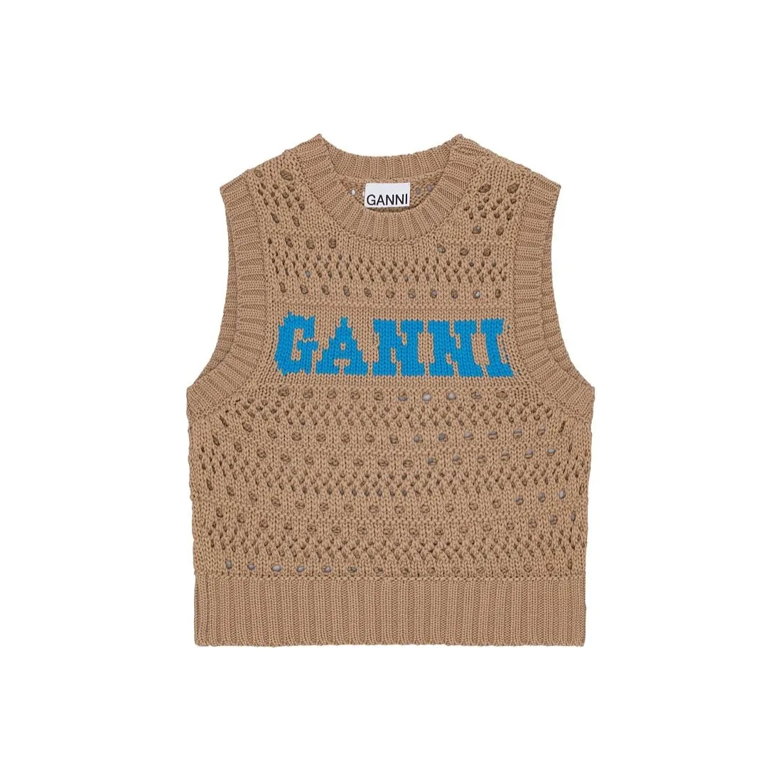 GANNI SS24 Жилет Женские Камень Тигровый глаз Цвет