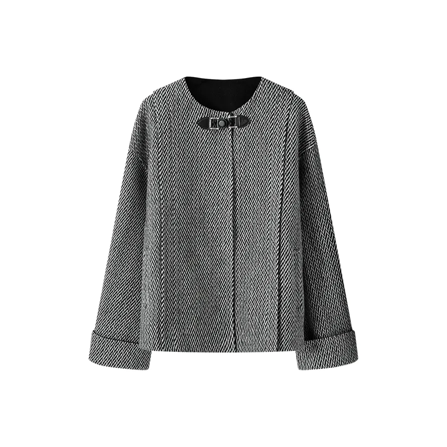 MOSIIMORII Coat Women's Layered Shadow Gray