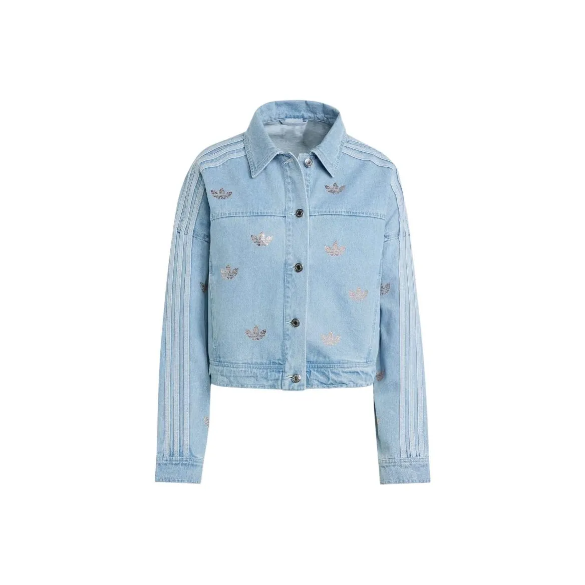 round Originals Denim Rhinestone Jacket